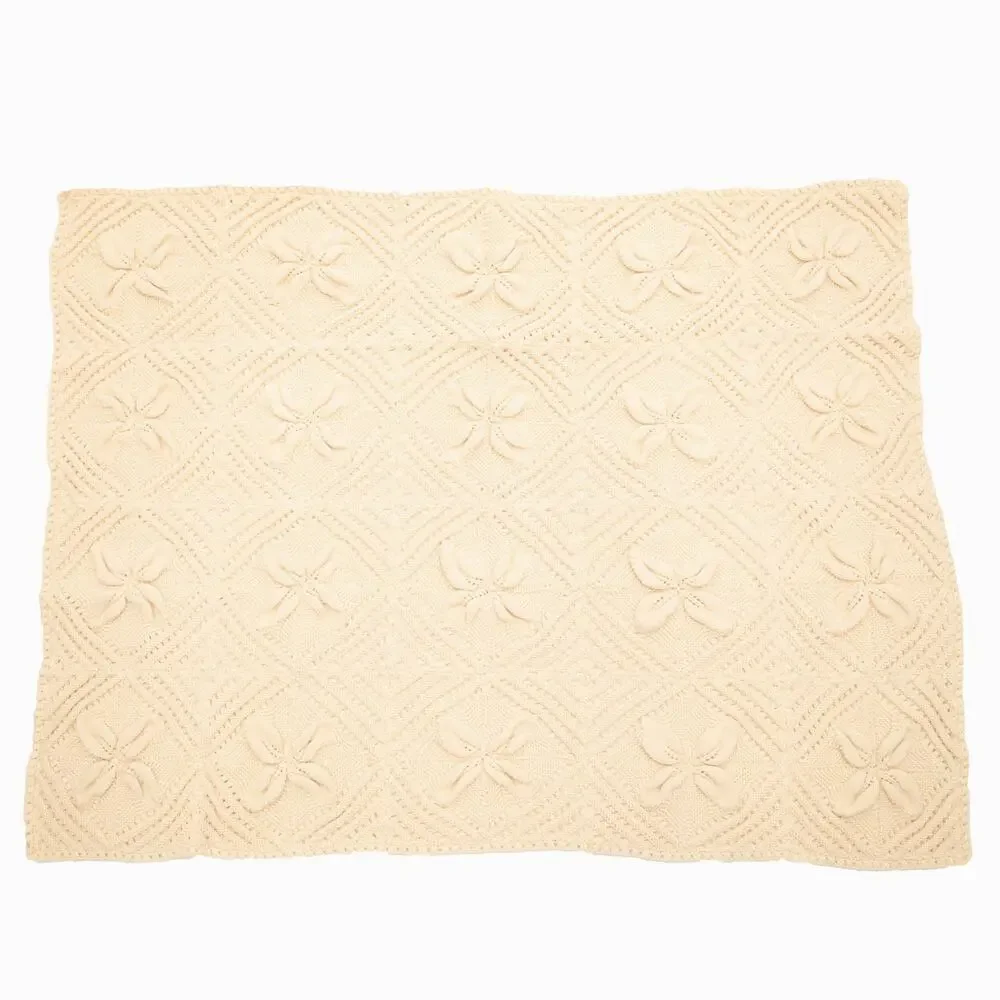 Vintage Off-White Crochet Afghan
